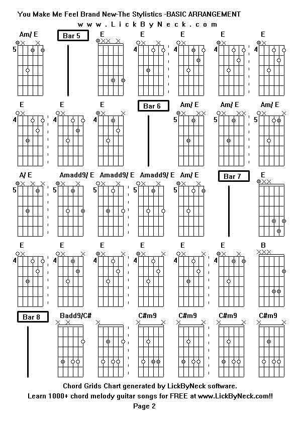 Chord Grids Chart of chord melody fingerstyle guitar song-You Make Me Feel Brand New-The Stylistics -BASIC ARRANGEMENT,generated by LickByNeck software.